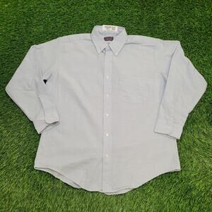 Vintage 90s Preppy MOD Button Shirt M/L 24x30 Long-Tails